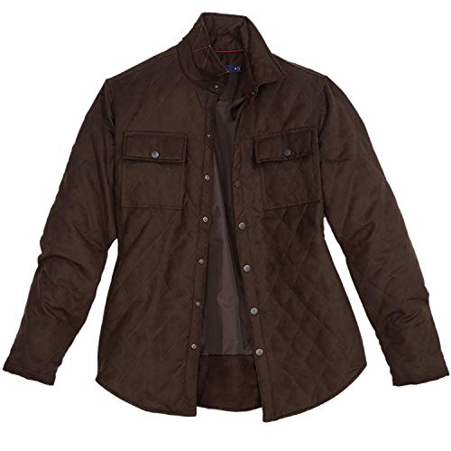 Rainforest Microsuede Diamond Quilted Shirt Jacket